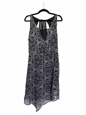 BCBGeneration Black & White Asymmetrical V-Neck Dress